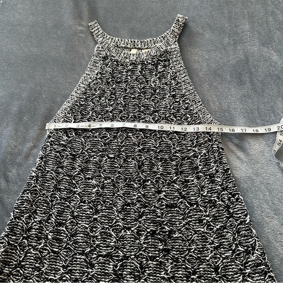 Anthropologie Black and White Knit Sleeveless Sweater Halter Tank Top Size L - Picture 13 of 13